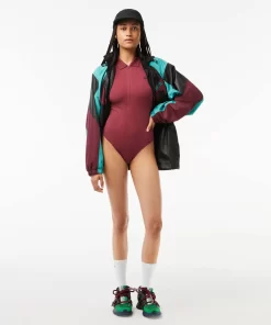 Polos-Lacoste Polos Body Femme Avec Col Et Zip En Polyamide Recycle