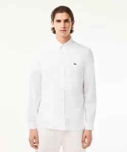 Chemises-Lacoste Chemises Chemise Regular Fit En Coton Premium Uni
