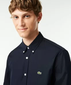 Chemises-Lacoste Chemises Chemise Regular Fit En Coton Premium Uni