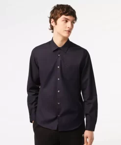 Chemises-Lacoste Chemises Chemise Regular Fit Unie En Coton Premium