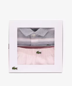 Accessoires-Lacoste Accessoires Coffret Pyjama En Mini Pique De Coton Biologique