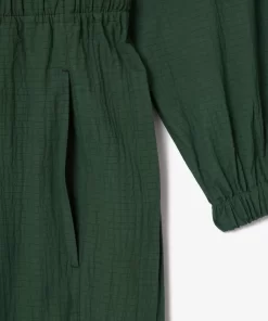 Robes & Jupes-Lacoste Robes & Jupes Combinaison Texturee A Col Zippe Avec Ceinture