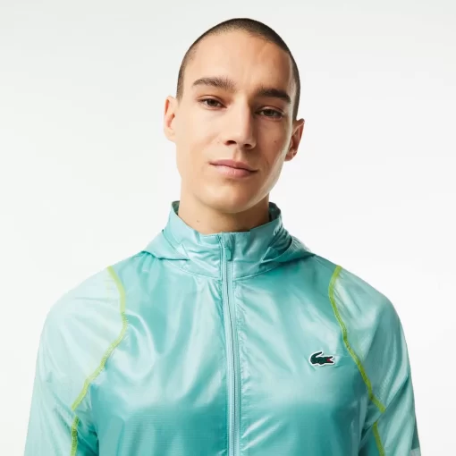 Fitness & Training-Lacoste Fitness & Training Coupe-Vent Impermeable A Capuche Homme Sport