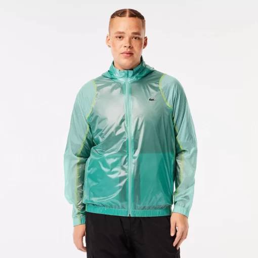Fitness & Training-Lacoste Fitness & Training Coupe-Vent Impermeable A Capuche Homme Sport