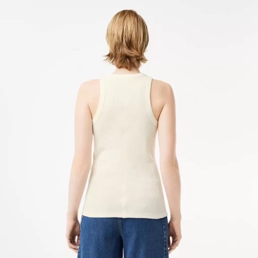 T-Shirts-Lacoste T-Shirts Debardeur Femme Slim Fit En Coton Biologique