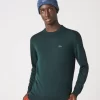 Pullovers-Lacoste Pullovers Pull A Col Rond En Laine Merinos Unie