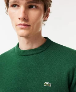 Pullovers-Lacoste Pullovers Pull A Col Rond En Laine Unie