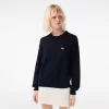Pullovers-Lacoste Pullovers Pull Col Rond Femme En Coton Biologique