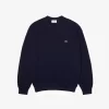 Pullovers-Lacoste Pullovers Pull Col Rond Homme En Coton Biologique