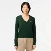 Pullovers-Lacoste Pullovers Pull Col V En Double Face De Coton