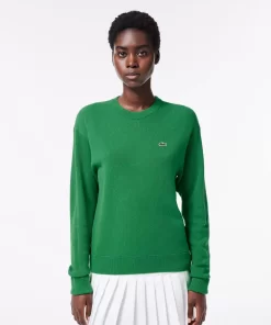 Pullovers-Lacoste Pullovers Pull Femme Col Rond En Laine