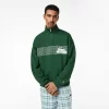 Sweatshirts-Lacoste Sweatshirts Sweatshirt Col Zippe Homme Loose Fit En Coton Biologique