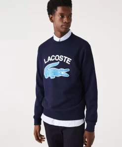 Sweatshirts-Lacoste Sweatshirts Sweatshirt Homme Col Rond Imprime Crocodile