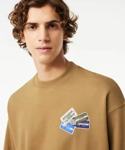 Sweatshirts-Lacoste Sweatshirts Sweatshirt Jogger Loose Fit En Coton Avec Badges
