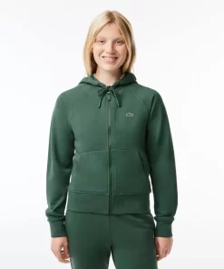 Sweatshirts-Lacoste Sweatshirts Sweatshirt Zippe A Capuche Jogger Femme En Molleton Biologique