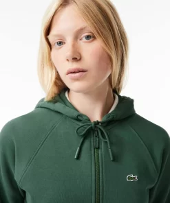 Sweatshirts-Lacoste Sweatshirts Sweatshirt Zippe A Capuche Jogger Femme En Molleton Biologique