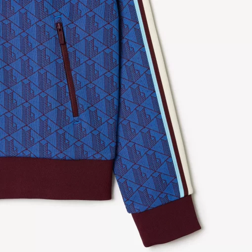 Sweatshirts-Lacoste Sweatshirts Sweatshirt Zippe Paris Col Montant Jacquard Monogramme