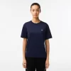 T-Shirts-Lacoste T-Shirts T-Shirt A Col Rond En Coton Premium