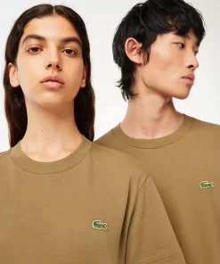 T-Shirts-Lacoste T-Shirts T-Shirt A Col Rond Unisexe En Coton Biologique Uni