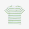 Vetements Garcon-Lacoste Vetements Garcon T-Shirt Enfant Avec Imprime Raye En Jersey De Coton