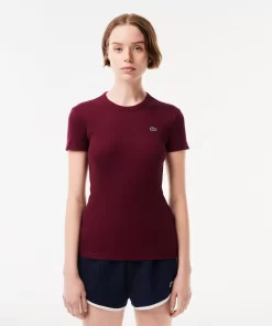 T-Shirts-Lacoste T-Shirts T-Shirt Femme Slim Fit En Coton Biologique