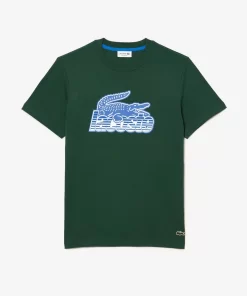 T-Shirts-Lacoste T-Shirts T-Shirt Homme Imprime En Jersey De Coton
