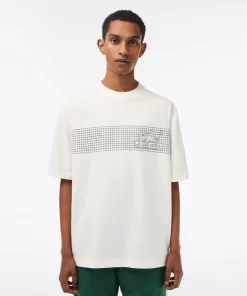 T-Shirts-Lacoste T-Shirts T-Shirt Homme Loose Fit Imprime Inspiration Tennis