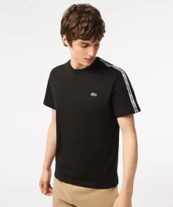 T-Shirts-Lacoste T-Shirts T-Shirt Homme Regular Fit Avec Bandes Siglees Contrastees