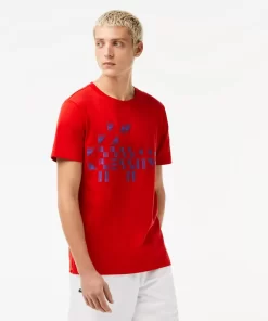 Tennis-Lacoste Tennis T-Shirt Homme Sport X Novak Djokovic Avec Imprime