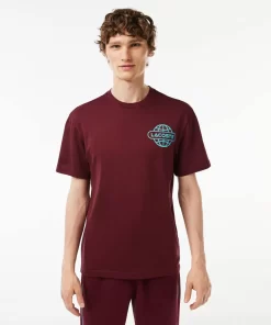 T-Shirts-Lacoste T-Shirts T-Shirt Imprime En Jersey Epais De Coton