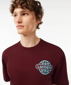 T-Shirts-Lacoste T-Shirts T-Shirt Imprime En Jersey Epais De Coton