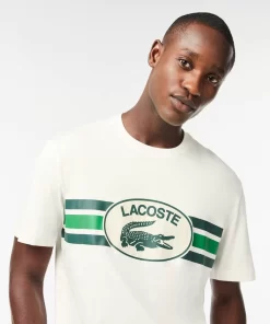 T-Shirts-Lacoste T-Shirts T-Shirt Imprime Monogramme Regular Fit En Coton
