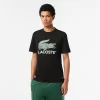 T-Shirts-Lacoste T-Shirts T-Shirt Imprime Signature En Jersey De Coton