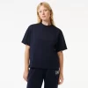 T-Shirts-Lacoste T-Shirts T-Shirt Oversize En Coton Broderie Tennis