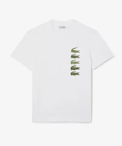 T-Shirts-Lacoste T-Shirts T-Shirt Regular Fit Avec Crocodiles Iconiques