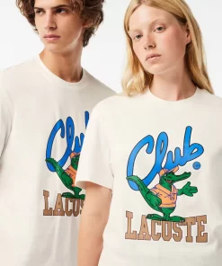 T-Shirts-Lacoste T-Shirts T-Shirt Relaxed Fit Avec Imprime Signature